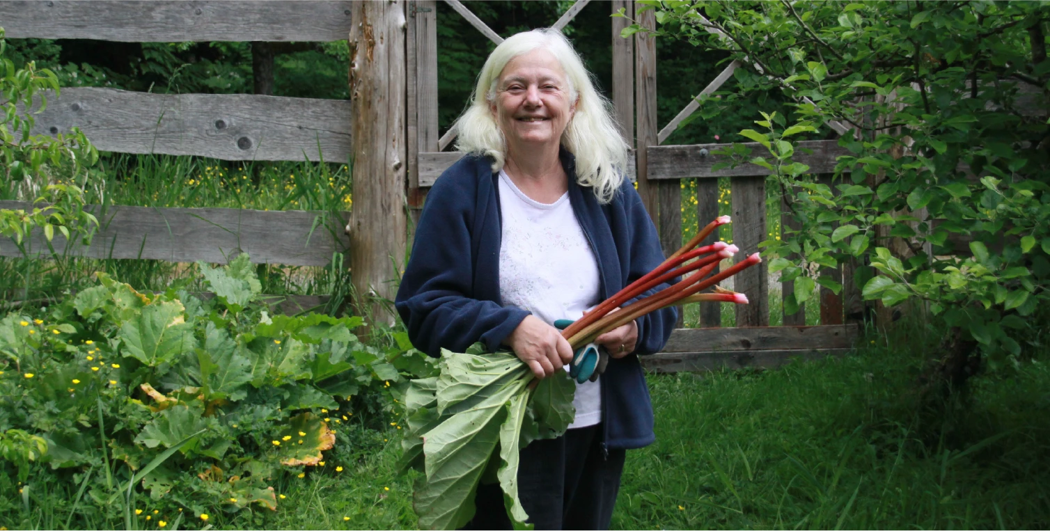Kathy Brown in her garden