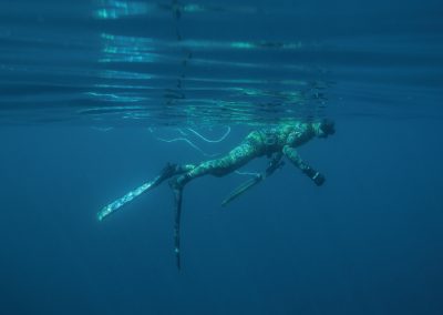FREE-DIVING, WITH A CATCH