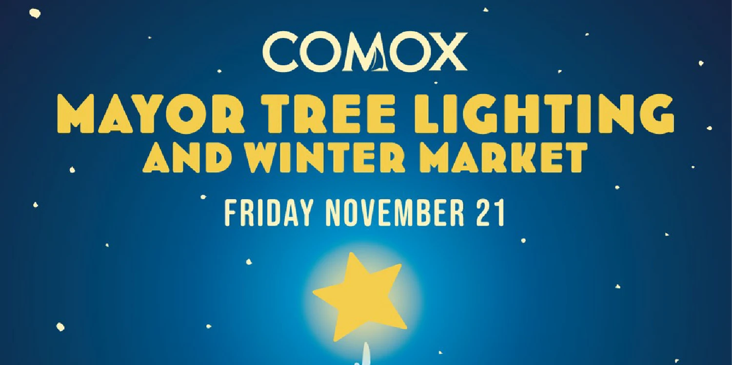 Comox Mayor Tree Lighting & Winter Market poster