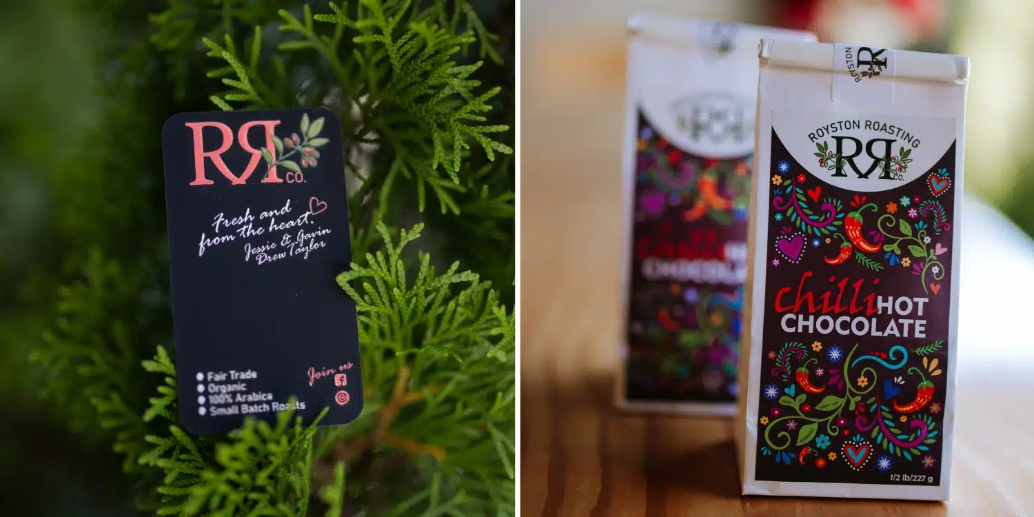 Royston Roasting coffee labels