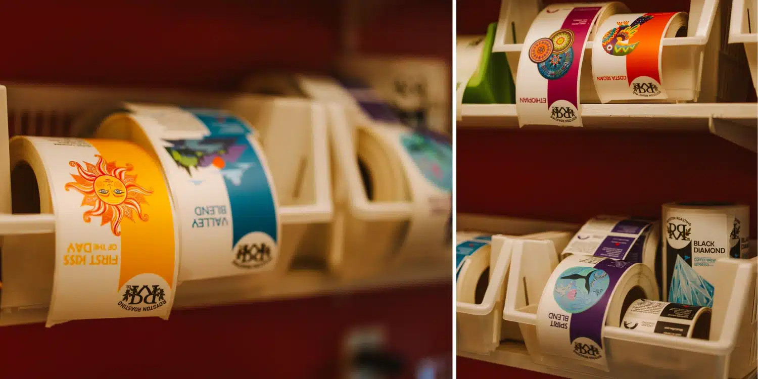 Royston Roasting roll labels from Sure Copy