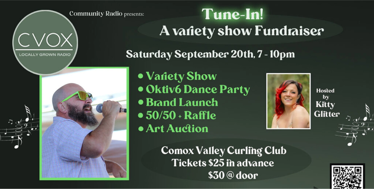 CVOX Tune-in fundraiser poster