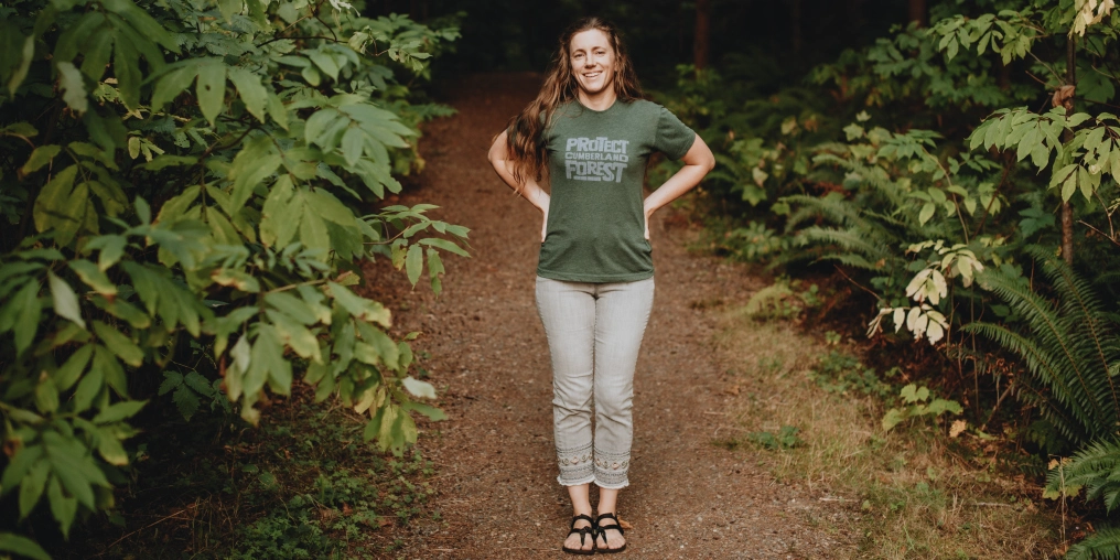 Collette Ordana standing in the Cumberland forest