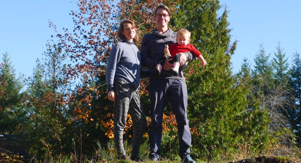 Courtenay Cohousing originators Tomas and Tamara family