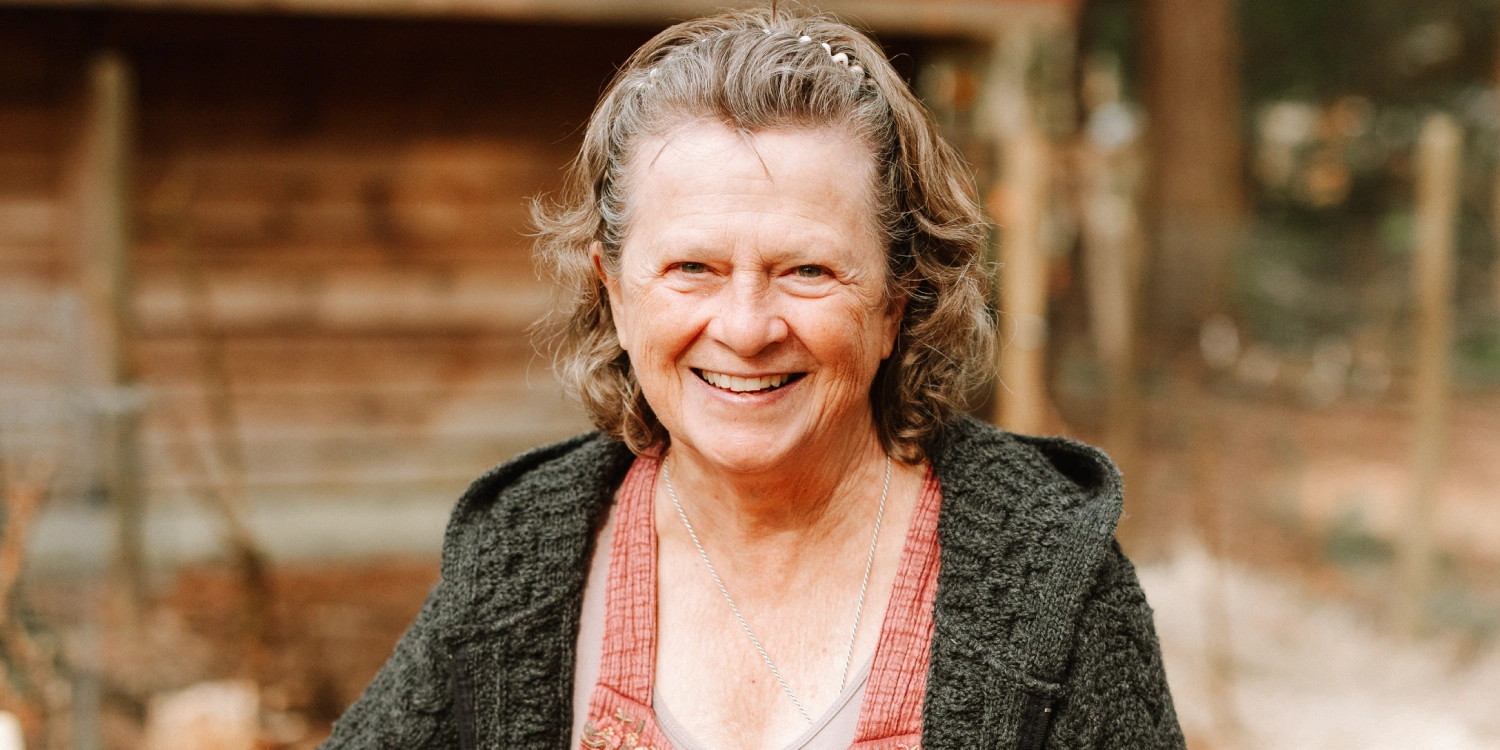 kim-letson-vancouver-island-gardener Elder Valley contributor Kim Letson smiling outdoors on Vancouver Island
