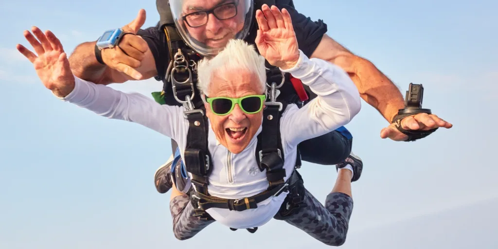 Explore The Oceanside Collective Magazines Celebrating 80 years with a tandem skydive